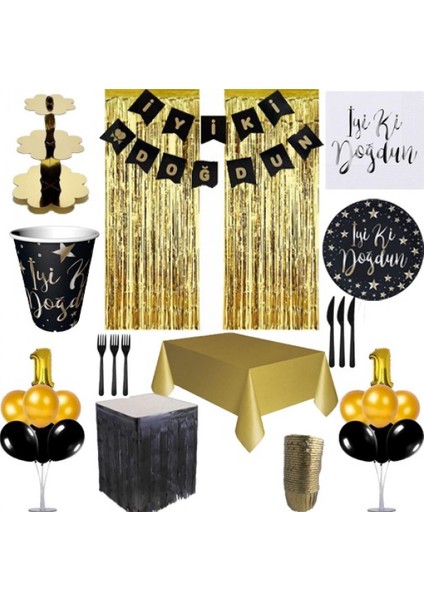 Gold 1 Yaş Lüks Parti Seti