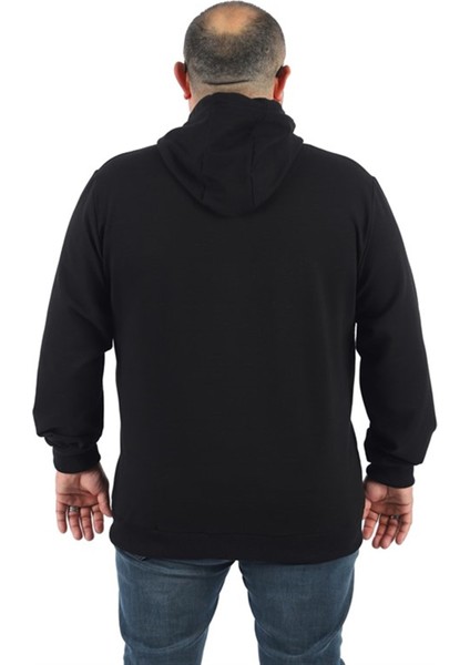 Büyük Beden Basic Mevsimlik Fermuarlı Kapüşonlu Sweat 22751 modelleri