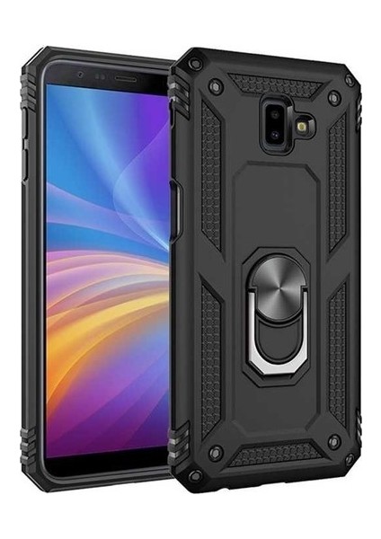 Samsung Galaxy S9 G960 Kılıf Çift Katmanlı Yüzüklü Manyetik Vega Araç Tutucu Destekli Zırhlı Tank Kapak