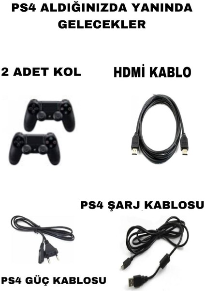 Ps4 Slim 500GB + 2 Kol + 14 Dijital Oyun