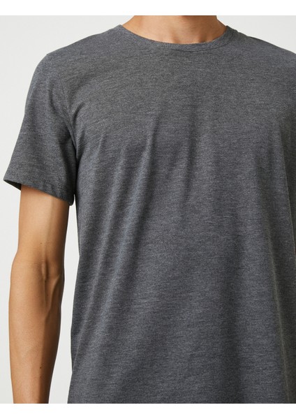 Basic Tişört Bisiklet Yaka Kısa Kollu Pamuklu indirimleri