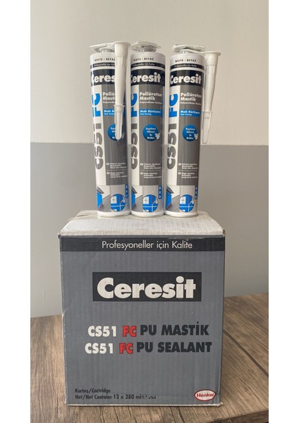 Cs 51 Fc Pu Mastik Beyaz 280 ml 6'lı Paket Yarım Koli