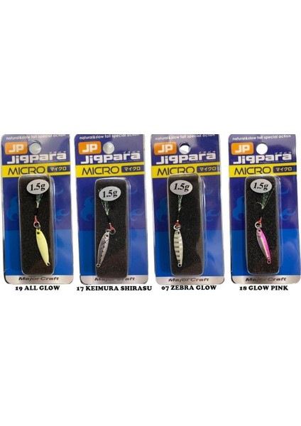 Major Craft Jigpara Micro 1.5gr Jpm-1.5 Jig Yemi 19 All Glow