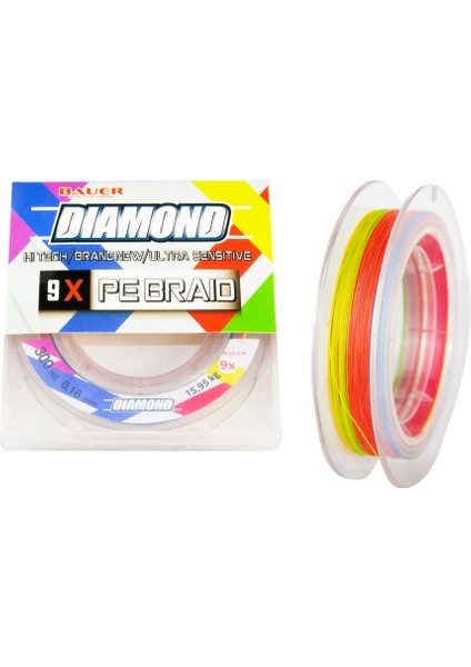 Bauer Diamond Multicolor 9x 300MT Ip Misina Yüksek Drag