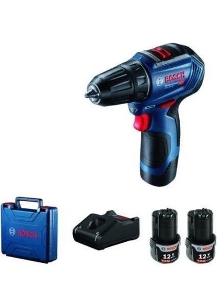 Bosch Gsr 12v-30 Li Çift Akülü Vidalama Çantalı(Clz)