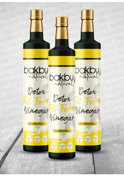 Bakbu Ananaslı Detox Sirkesi 3'lü
