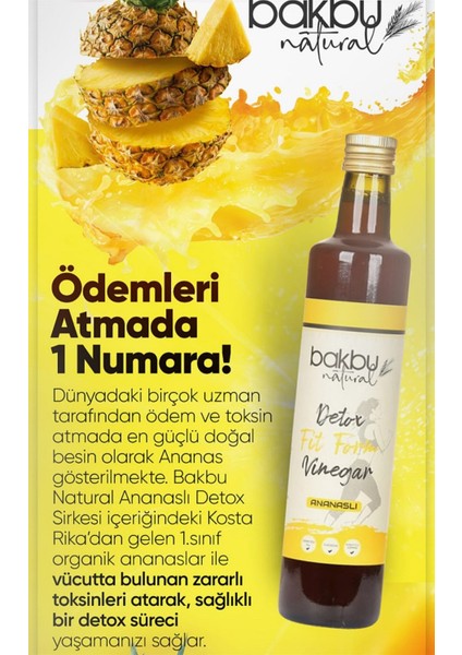 Bakbu Ananaslı Detox Sirkesi 3'lü