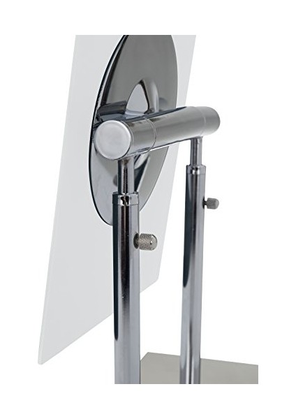 Kosmetik-Standspiegel Pinerolo - Klappbar, Stahl, 23 x 27-35 x 10 Cm, Chrom indirimleri