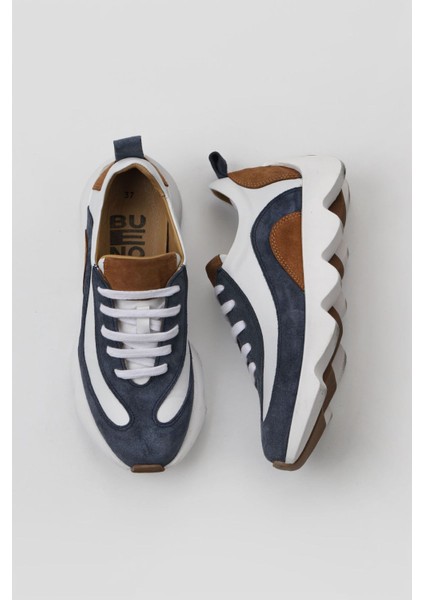 Mavi Multi Deri Kadın Sneakers