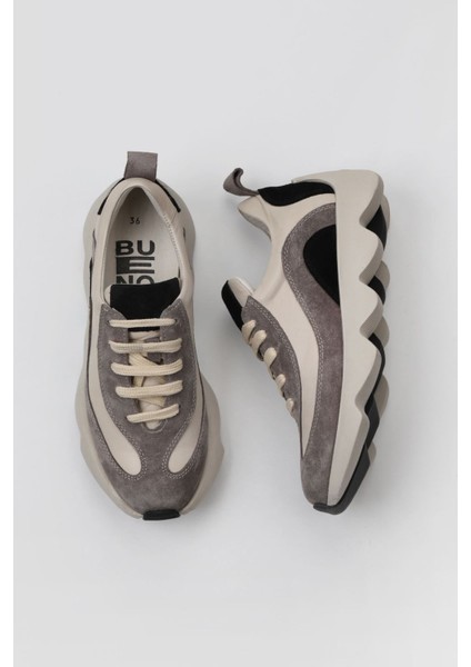 Vizon Multi Deri Kadın Sneakers