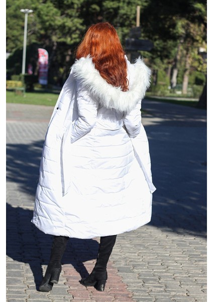 Günlük Kışlık Tam Boy Şişme Kadın Mont BT180BEYAZ2 indirimleri