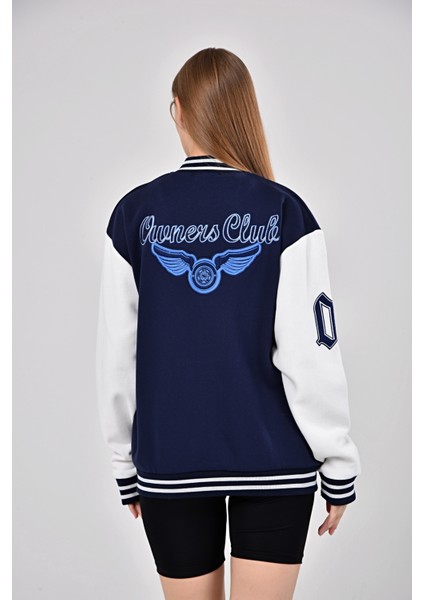 Unisex Oversize Owners Club Bomber Kolej Ceket modelleri