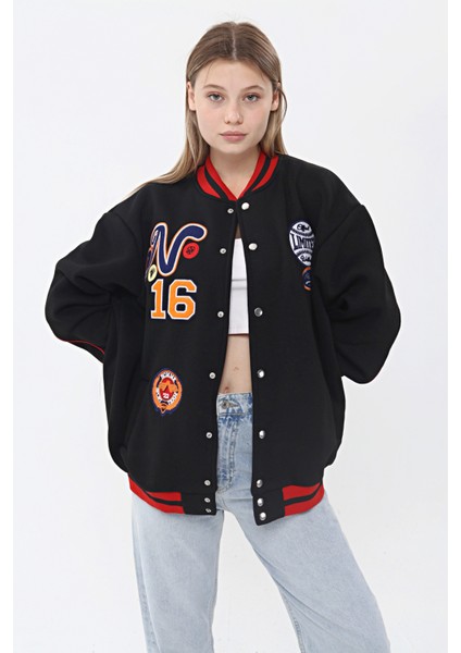 Unisex Oversize Limited Edition Siyah Bomber Kolej Ceket indirimleri