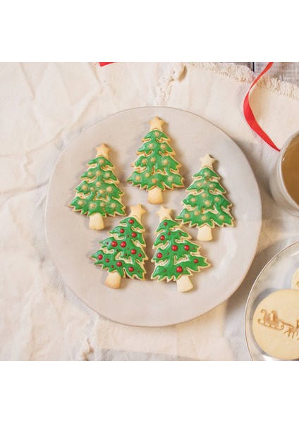 Çam Ağacı Yıldızlı Kurabiye Kalıbı - Şeker Hamuru Kalıbı fiyatları
