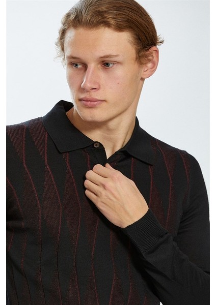 Erkek Uzun Kol Polo Yaka Minimalist Kazak - Günlük Stil fırsatları