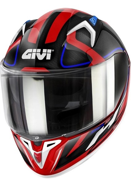 Racer Beyaz-Kırmızı-Siyah Kask Xxl