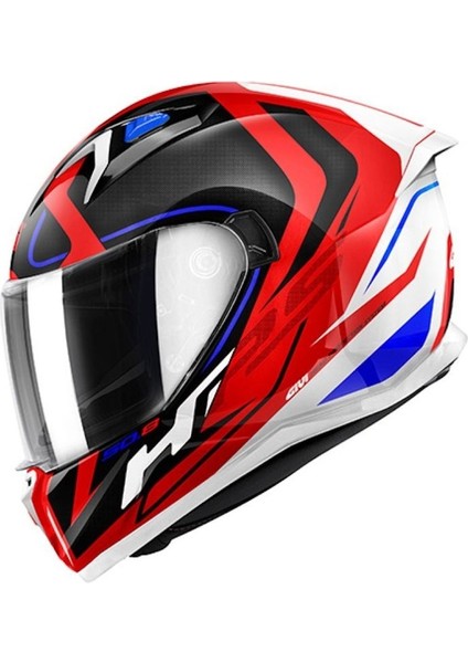 Racer Beyaz-Kırmızı-Siyah Kask Xxl