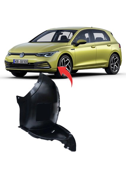 Vw Golf 8 Sol Çamurluk Davlumbazı Önün Önü 2020- 5H0805911H
