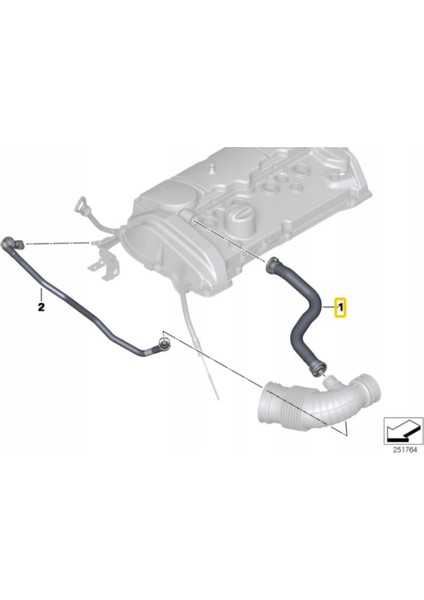 Bmw F20-F30 N13 Hava Tahliye Hortumu 11157608144 fiyatları