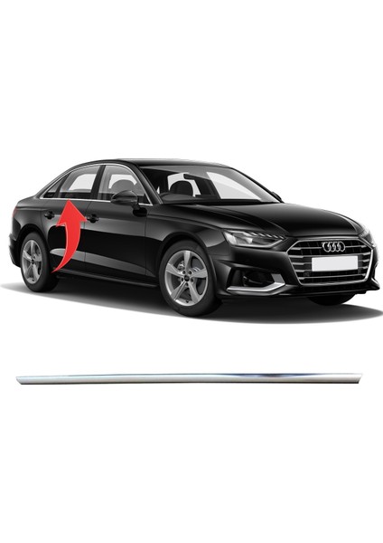 Audi A4 Cam Sıyırıcı Fitil Arka Sağ Kromlu 2016-2022 8W0853764B