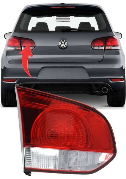 Vw Golf 6 Sol Arka Iç Stop 2009-2012 5K0945093