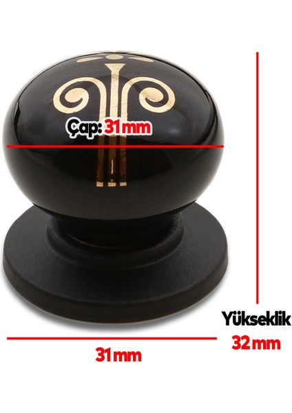 Lüks Porselen Düğme Mobilya Çekmece Dolap Kapak Kulpu Kulbu Siyah fırsatları