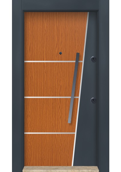 MN-6014 Dış Iklim Kapısı Yağmur'a ve Güneşe Dayanıklı Çelik Kapı