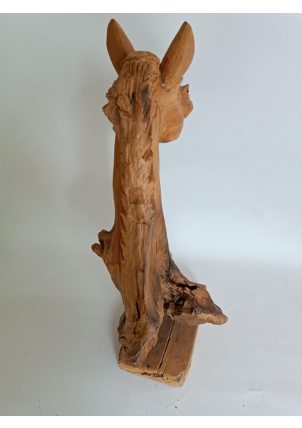 Dekoratif El Oyması Ahşap At Kafası 52X43X24CM (Teak Ağac-3) modelleri