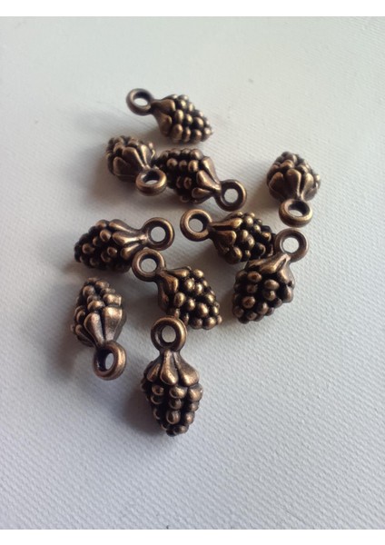 Üzüm Salkımı Metal Çinko Alaşım Kolye Ucu 12X5MM 10 Adet fiyatları