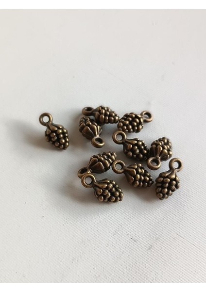 Üzüm Salkımı Metal Çinko Alaşım Kolye Ucu 12X5MM 10 Adet indirimleri