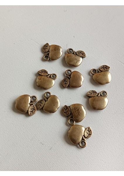 Elma Metal Çinko Alaşım Kolye Ucu 11X2MM 10 Adet Sarı