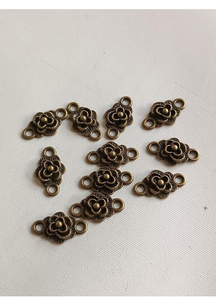 Gül Metal Çinko Alaşım Kolye Ucu 18X3MM 10 Adet