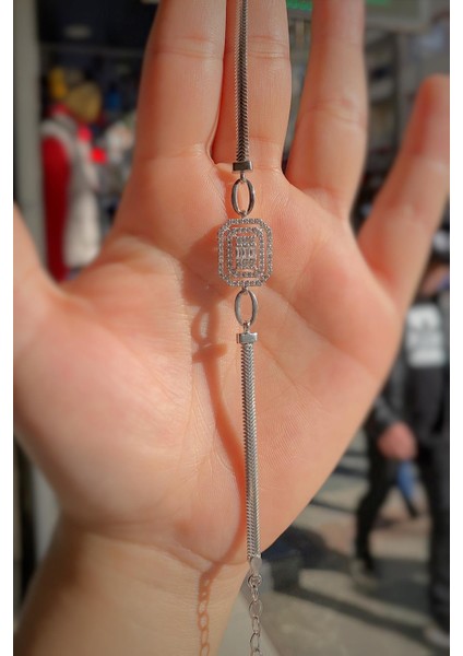 Gümüş Baget Taşlı Bayan Bileklik IS5552E3 fiyatları