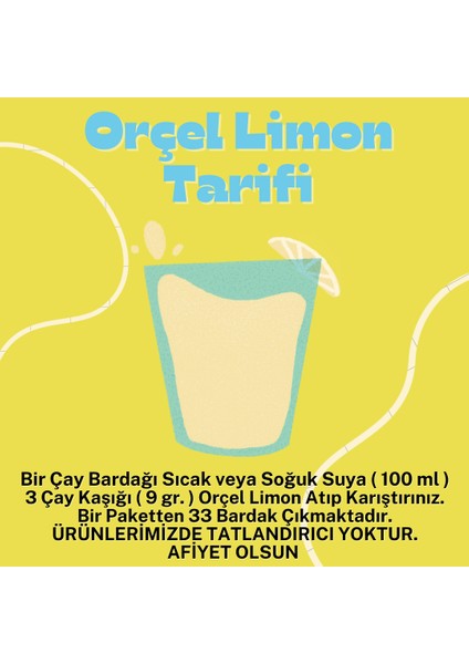 Limon Aromalı İçecek Tozu Oralet Çay 300 grX 2 Adet