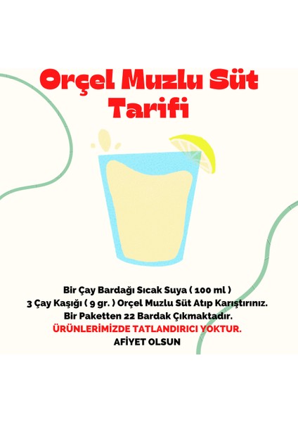 Muzlu Süt Aromalı İçecek Tozu Oralet Çay 2 x 200 gr