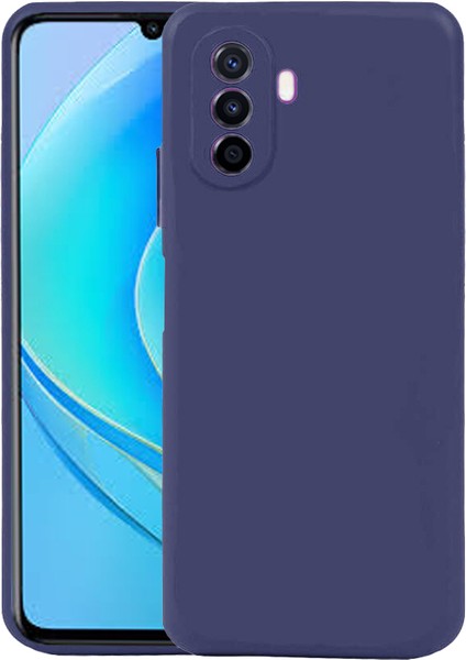 Huawei Nova Y70 Kılıf Ultra Ince Renkli Silikon Kapak Lacivert