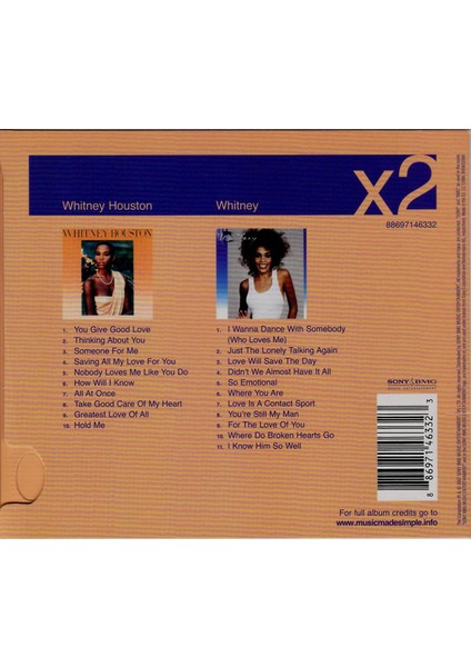 Whitney Houston – Whitney Houston / Whitney (2 Cd)