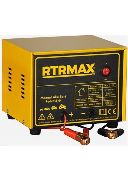 Rtr Max Akü Şarj Cihazı 8A 12V 20-105AH RTM504