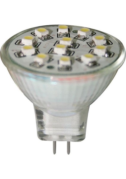 Ampül 12V, Led, MR11, G4, Cool White - 12 SMDS,35X37MM
