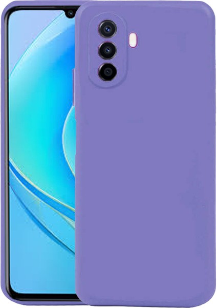 Huawei Nova Y70 Kılıf Ultra Ince Renkli Silikon Kapak Lila