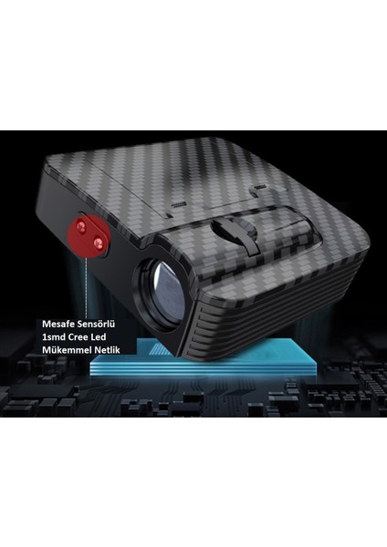Jaguar Pilli Yapıştırmalı Kapı Altı Logo Mesafe ve Karanlık Sensörlü