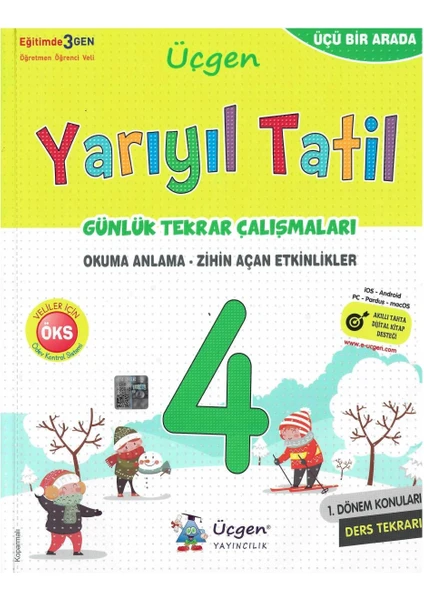 Üçgen Yayınları 4. Sınıf Yarıyıl Tatil Günlük Tekrar Çalışmaları