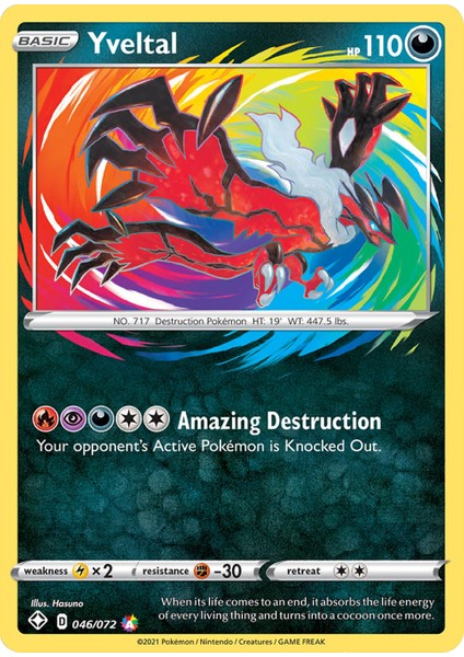 Pokemon Yveltal 110HP Kart