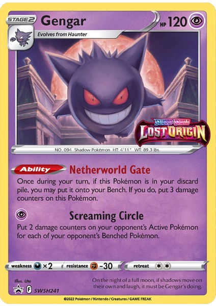Pokemon Gengar 120HP Kart