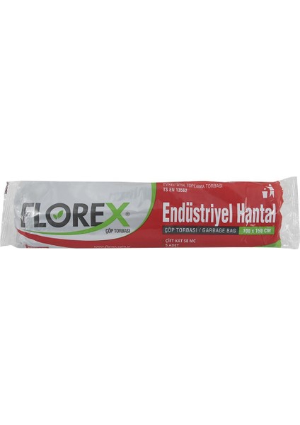 240 Litre Konteyner Çöp Torbası Poşeti 100 x 150 cm 400 gr 5 Rulo