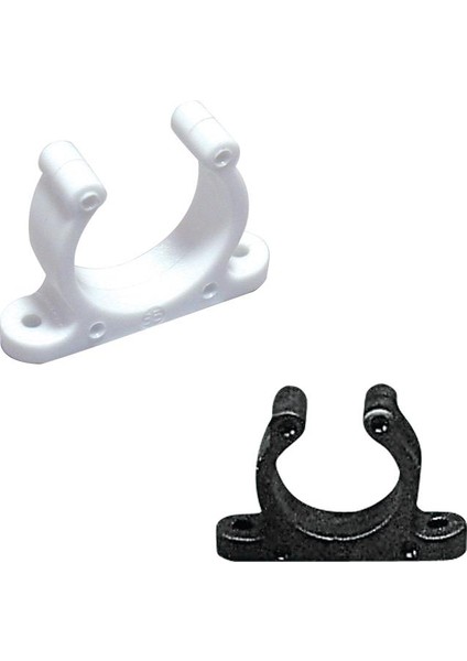 Plastic Support Clip, Screwed, Ø40MM, Black