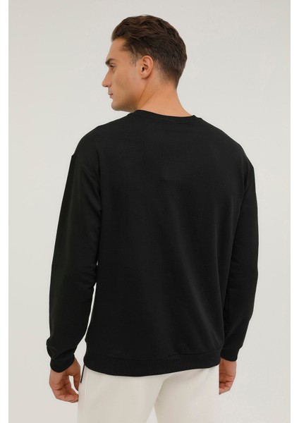 M-SN75 Basıc C Neck Sweat Siyah Erkek Sweatshirt fiyatları