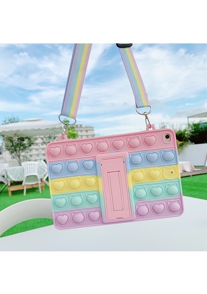 Samsung Galaxy Tab A 8 Inç T290 T295 T297 Kılıf Popit Gökkuşağı Renkli Tablet