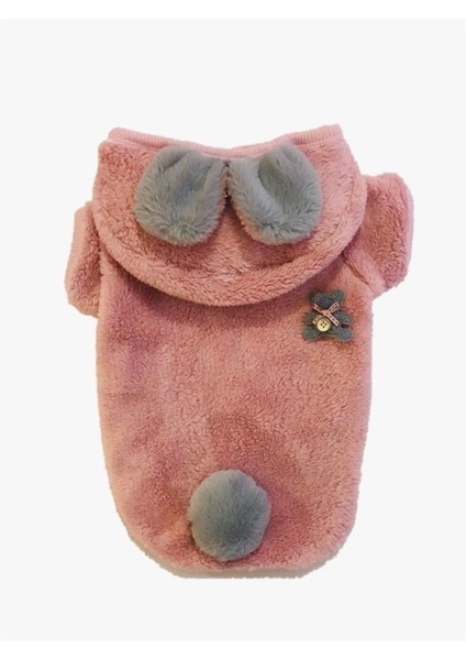 Powder Pink Premium Peluş Orta Irk Köpek Sweatshirtü (8 kg-20 kg arası köpeklere uygundur)