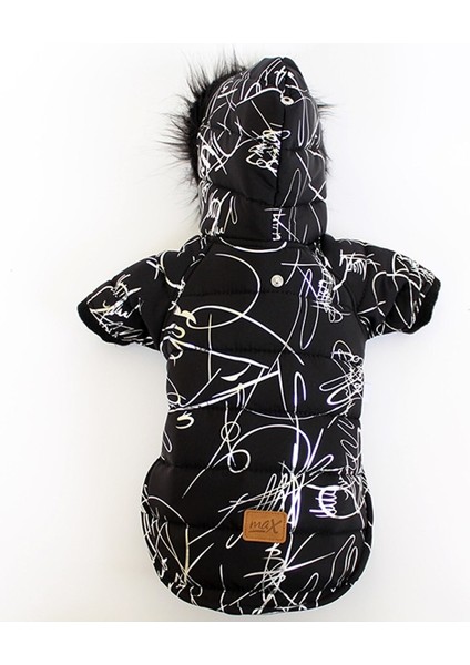 Pet Mont Imza Desenli Siyah Köpek Kedi Kıyafeti fiyatları